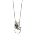 Load image into Gallery viewer, Floral Enamel Butterfly Badge & Eyeglass Holder Chain Necklace 28"
