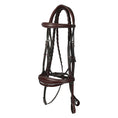 Load image into Gallery viewer, Henri de rivel Jamaika Pro Anatomical Fancy Raised Wide Flash Noseband Bridle with Raised laced reins

