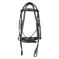 Load image into Gallery viewer, Henri de rivel Jamaika Pro Anatomical Fancy Raised Wide Flash Noseband Bridle with Raised laced reins
