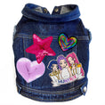 Load image into Gallery viewer, K-Pop Demon Hunter inspired Denim Dog Jacket for dogs
