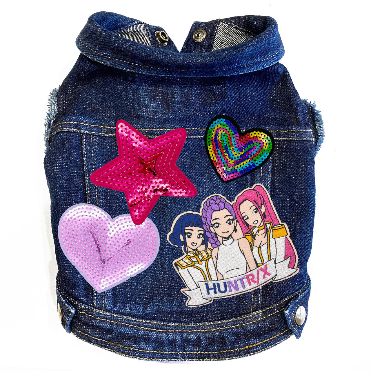 K-Pop Demon Hunter inspired Denim Dog Jacket for dogs