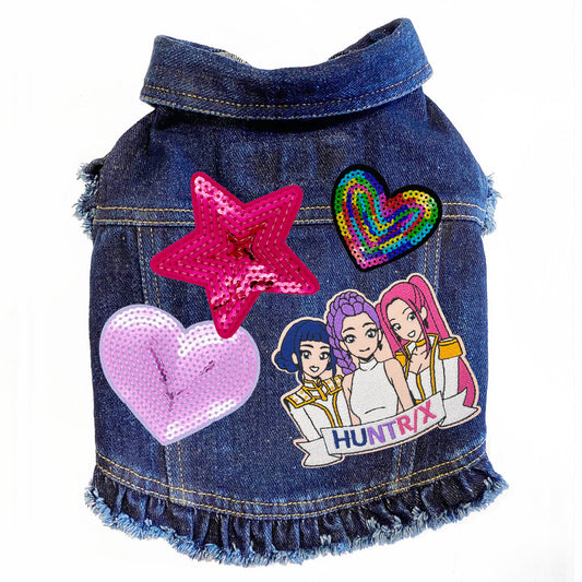 K-Pop Demon Hunter inspired Denim Dog Jacket alternate view