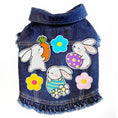 Load image into Gallery viewer, Cute Spring Bunnies Denim Dog Jacket for dogs
