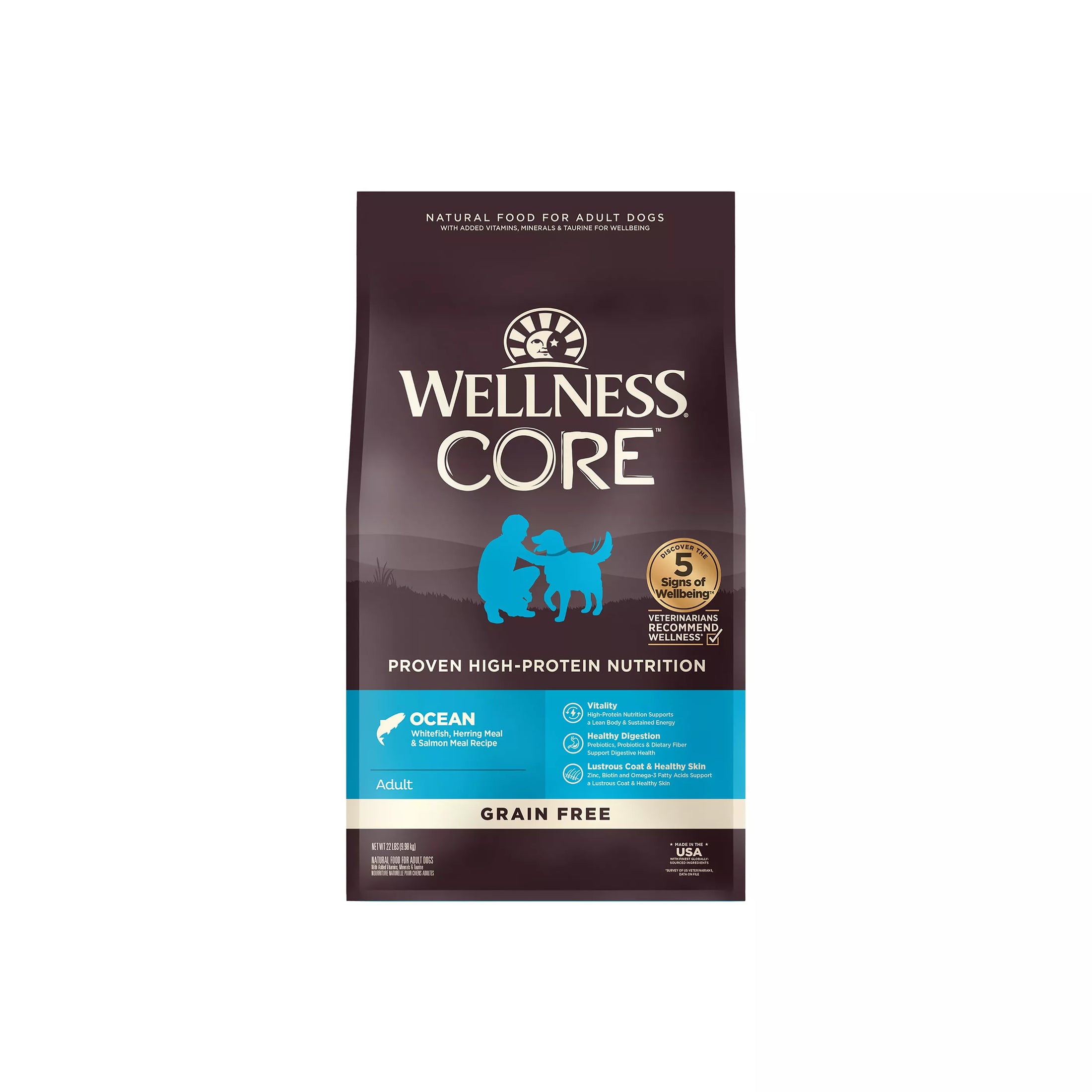 Wellness Core Adult Grain Free Ocean Whitefish, Herring and Salmon Dog Food 