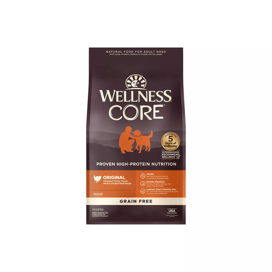 Wellness Core Adult Grain Free Original Turkey and Chicken Dog Food 