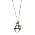 Load image into Gallery viewer, Dog On Scooter With Faux Pearl Badge & Eyeglass Holder Chain Necklace 30"

