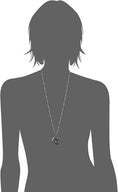 Load image into Gallery viewer, Whimsical Cat & Blue and Green Fish Pendant Necklace 30"
