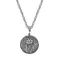 Load image into Gallery viewer, Pewter Cat Locket Necklace 30"
