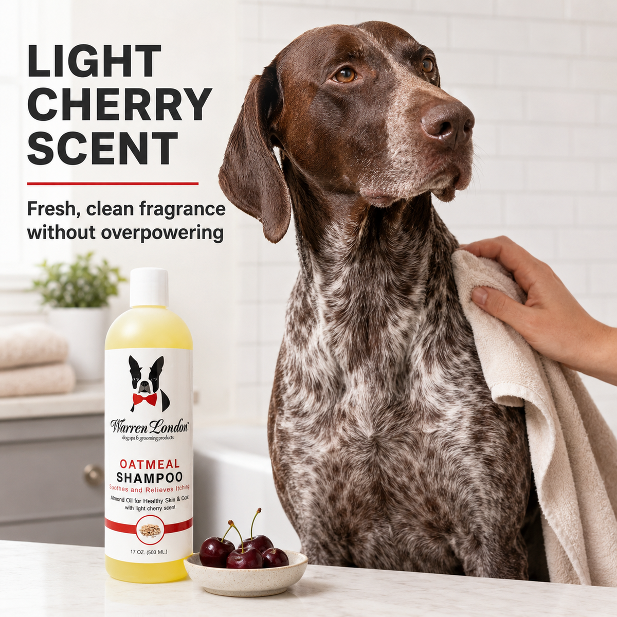 Oatmeal Shampoo - For Dogs With Itchy Skin and Coats - Cherry Scented