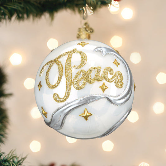 Peace & Joy Round Ornament - Southlake Paws