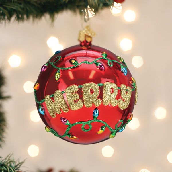 Merry & Bright Round Ornament - Southlake Paws