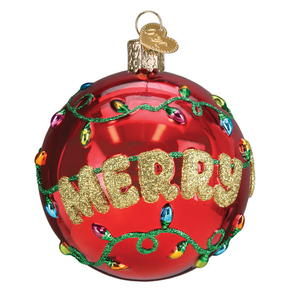 Merry & Bright Round Ornament - Southlake Paws
