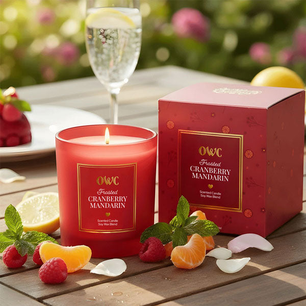 Frosted Cranberry Mandarin Candle - Southlake Paws