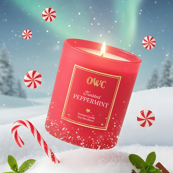Twisted Peppermint Candle - Southlake Paws