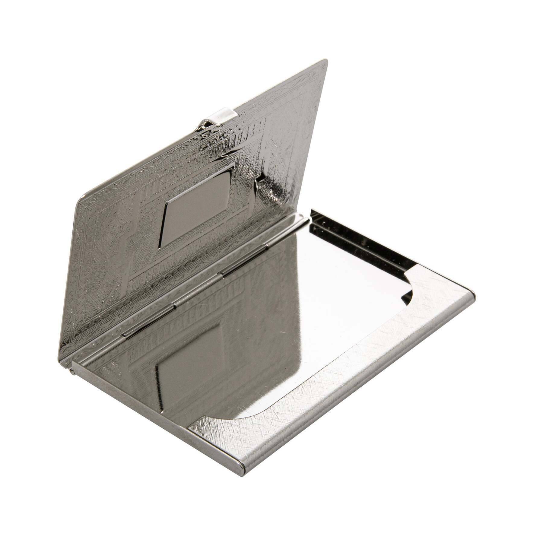 Deco Pink Enamel Cat Slim Business Card Case