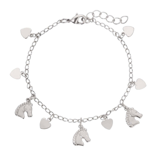 Equine & Heart Charms Bracelet