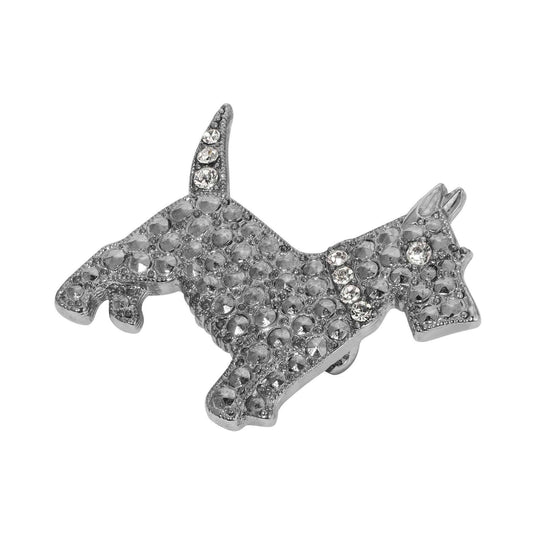Deco Crystal Scottish Terrier Pin