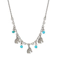 Load image into Gallery viewer, Equestrian Charms & Turquoise Beads Necklace 16" + 3" Extension
