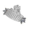 Load image into Gallery viewer, Bowtie Kitten In A Basket Crystal Pin
