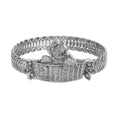 Load image into Gallery viewer, Bowtie Kitten In A Basket Pink Crystal Belt Bracelet
