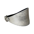 Load image into Gallery viewer, Stunning Silver Snake 4” Wide Style Collar With Silver Classic Hardware
