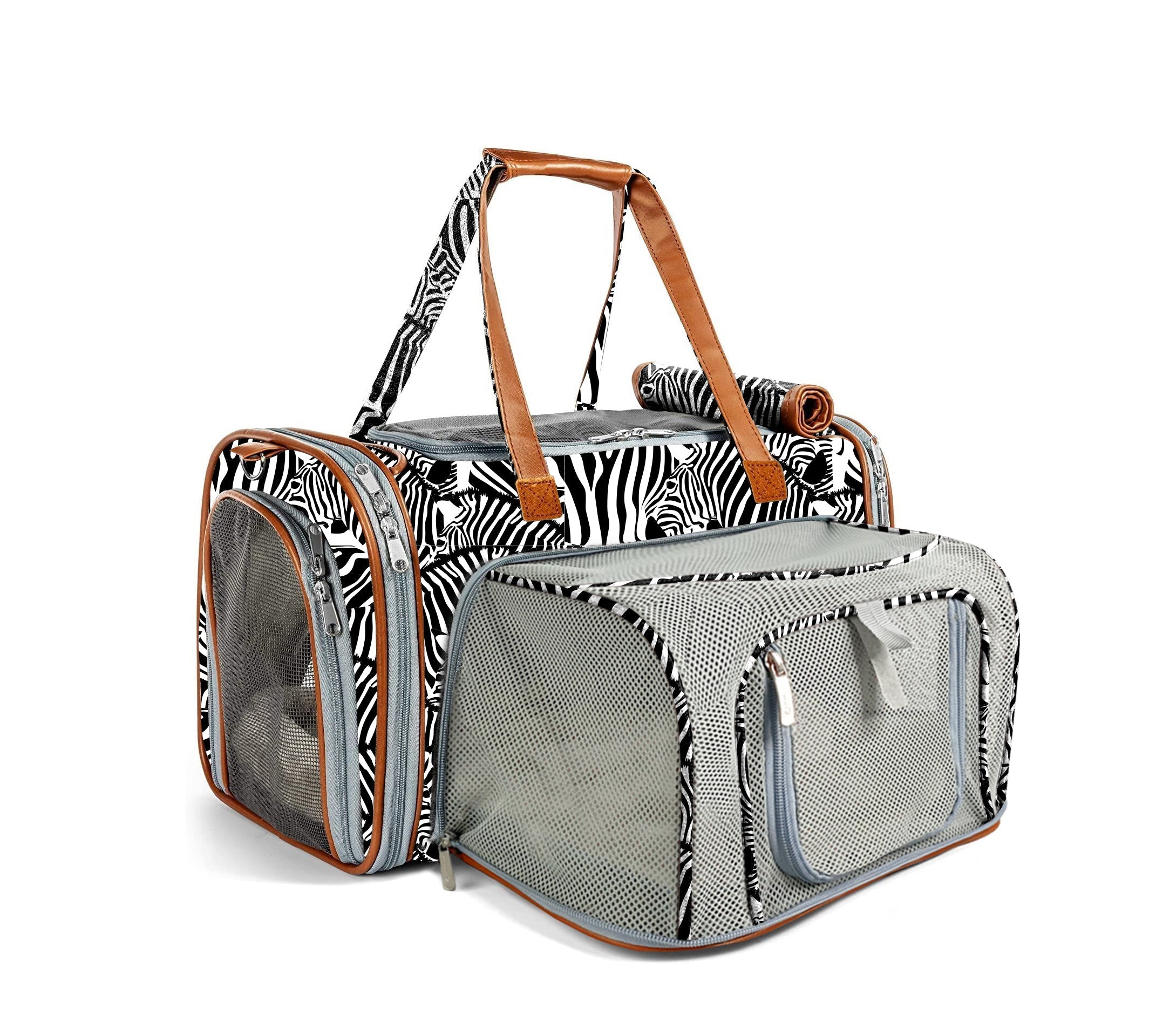 Mr. Peanut's Gold Series Standard Size Airline Compliant Expandable Pet Carrier - Prints Edition - Southlake Paws
