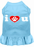 Load image into Gallery viewer, Pet Dress, Screen Printed, "I Heart You"
