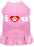 Load image into Gallery viewer, Pet Dress, Screen Printed, "I Heart You"
