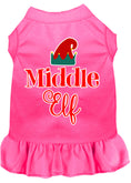 Load image into Gallery viewer, Christmas Pet Dress Screen Printed, "Middle Elf"
