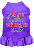Load image into Gallery viewer, Christmas Pet Dress Screen Printed, "Who Needs Mistletoe"
