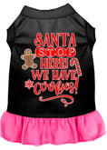 Load image into Gallery viewer, Christmas Pet Dress Screen Printed, "Santa Stop Here, We Have Cookies"
