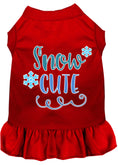 Load image into Gallery viewer, Pet Dress Screen Printed, "Snow Cute"
