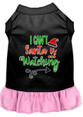 Load image into Gallery viewer, Christmas Pet Dress Screen Printed, "I Can't, Santa Is Watching"
