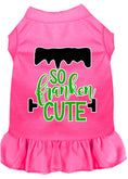 Load image into Gallery viewer, Halloween Pet Dress Screen Printed, "So Franken Cute"
