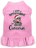 Load image into Gallery viewer, Christmas Pet Dress "I Want A Hippopotamus For Christmas"
