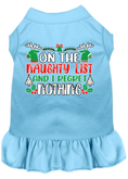 Load image into Gallery viewer, Christmas Pet Dress "On The Naughty List And I Regret Nothing"
