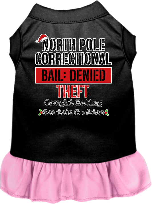 Christmas Pet Dress "North Pole Correctional"