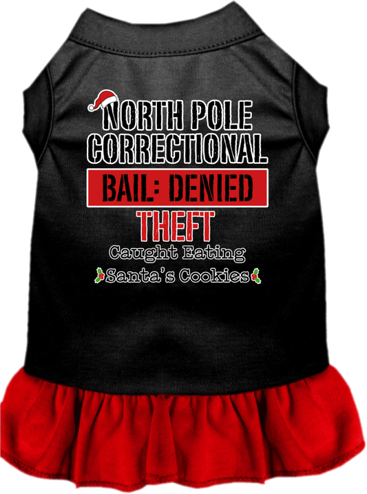 Christmas Pet Dress "North Pole Correctional"