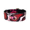 Load image into Gallery viewer, Fuchsia/Light Pink/Red & Black Snake Classic Collar
