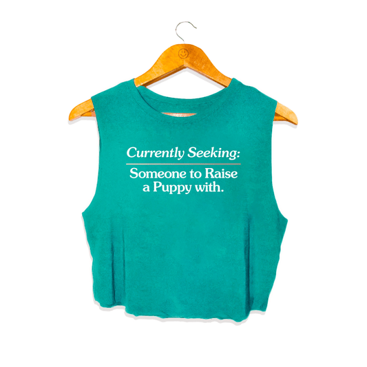 Currently Seeking Crop Top | Gift for Dog Lovers