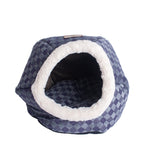Armarkat Cuddle Cave Cat Bed C44 For Cats & Puppy Dogs  Blue Checkered