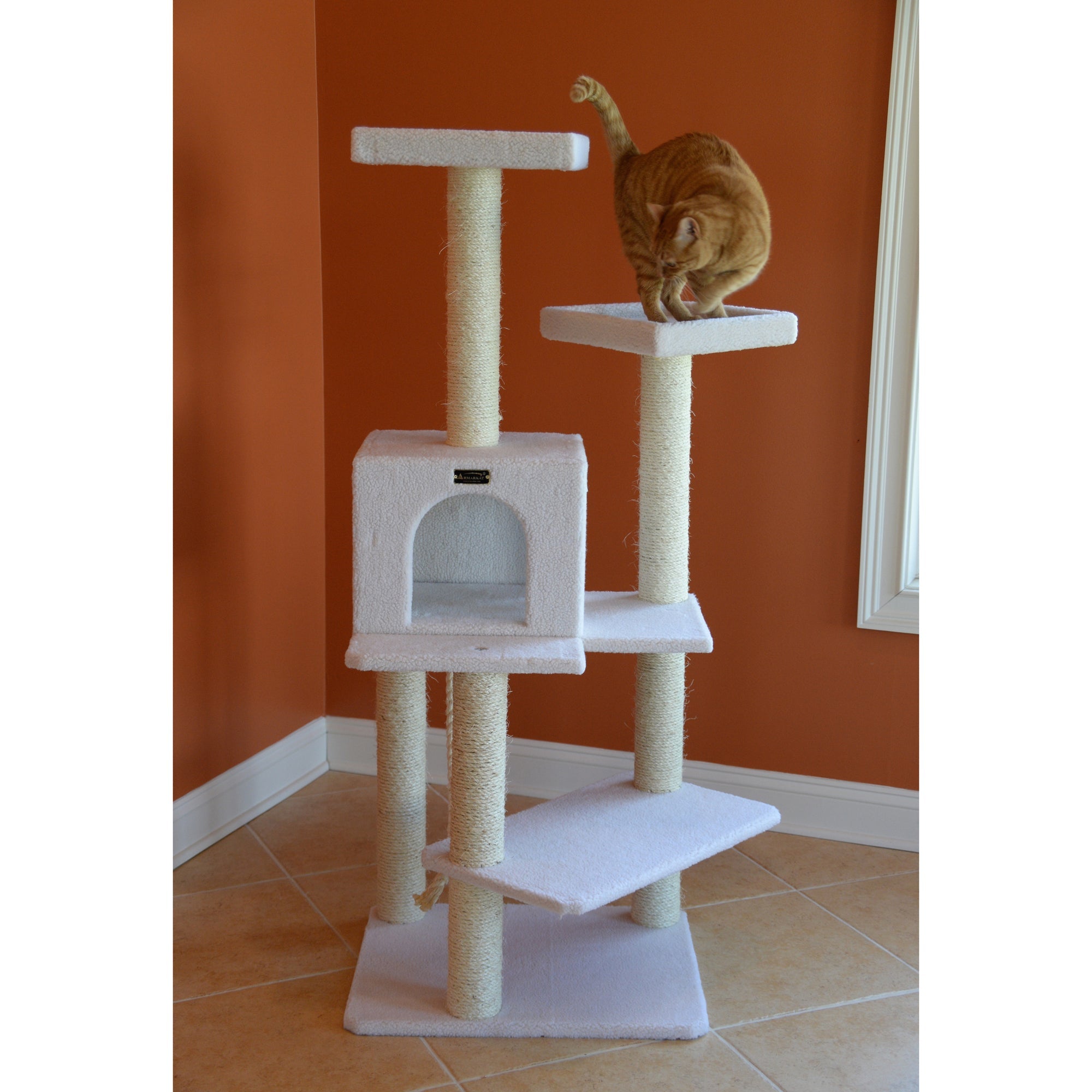 Armarkat Cat Tree B5701 - 53-Inch - Ivory