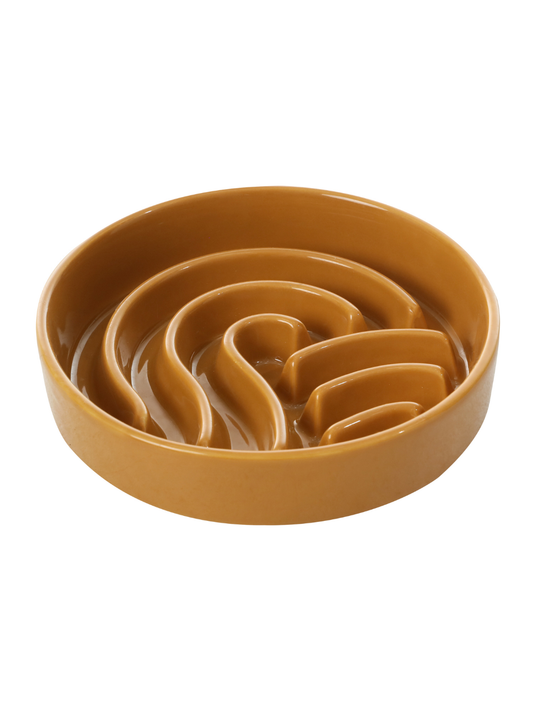 [Wave] Slow Feeder Dog Bowls - Pink / Beige / Orange
