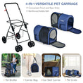 Load image into Gallery viewer, 4-in-1 Double Pet Stroller with Detachable Carrier and Travel Carriage
