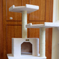 Load image into Gallery viewer, Armarkat B7801 Classic Cat Tree In Ivory Jackson Galaxy Approved Six Levels With Playhouse and Rope SwIng
