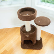 Armarkat F3005 Carpeted Cat Tree Condo Kitten Activity Tree Brown