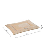 Armarkat M01CMH-L Large Pet Bed Mat  Dog Crate Soft Pad  With Poly Fill Cushion Beige