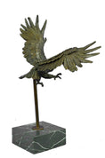 Load image into Gallery viewer, Flying High American Eagle Bronze Sculpture by Milo Bird Art Deco Statue Decor
