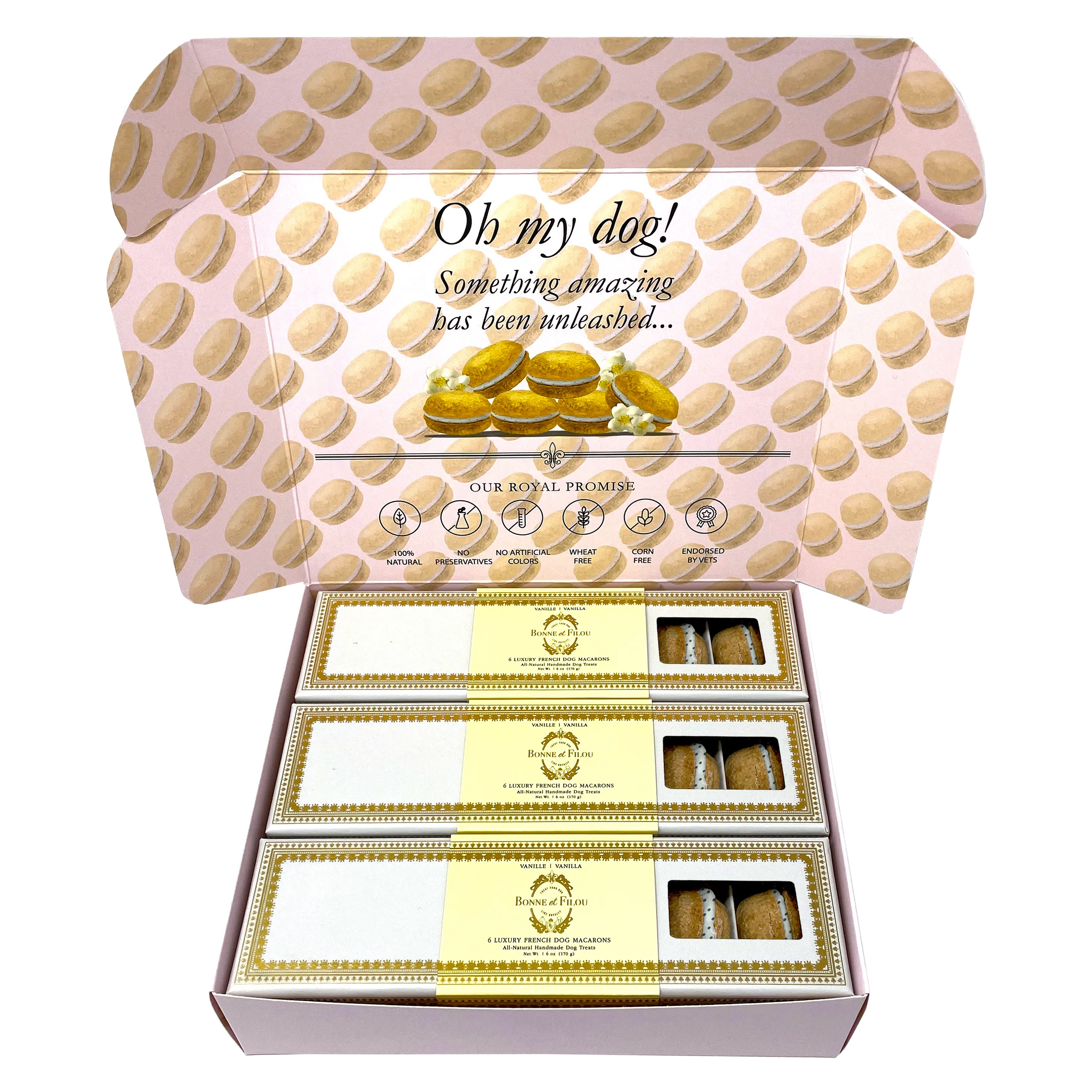 Dog Macaron Combo Gift Box (18 French Dog Macarons)