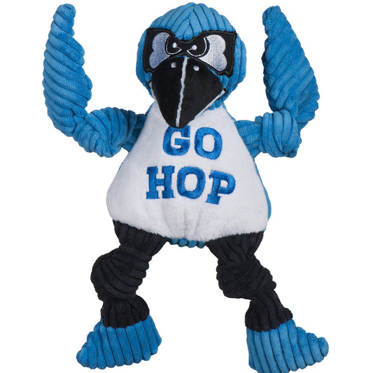 NCAA Mascot Johns Hopkins University, Jay the Blue Jay Knottie® Plush Dog Toy - image 3